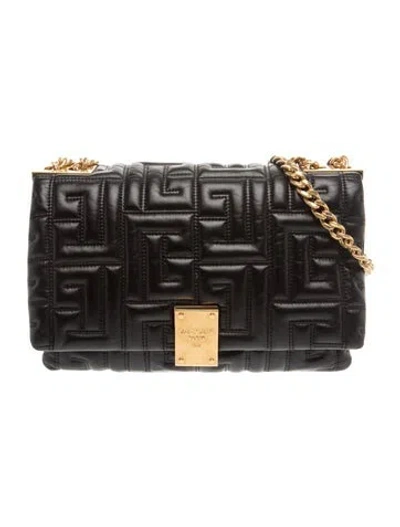 Pre-owned Balmain Quilted Shoulder Bag In Black
