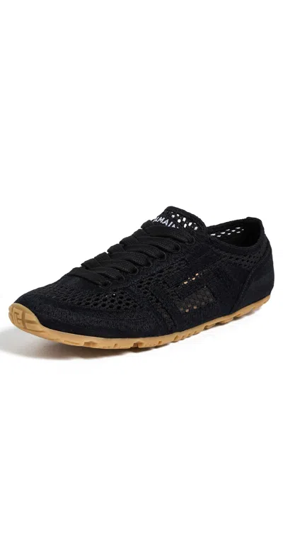 Balmain Racer 45 Macrame Sneakers Opa Noir In Black