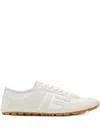 Balmain Racer 45 Trainers In Lambskin And Suede In White