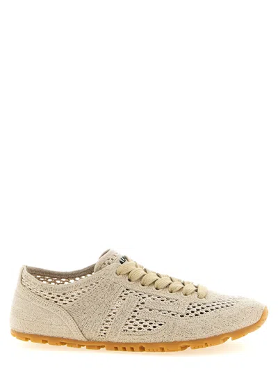 Balmain Racer 45 Sneakers Beige In Neutral