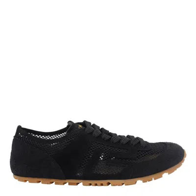 Balmain Racer 45 Suede And Perforated Mesh Sneakers In Multi