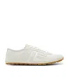 Balmain Racer 45 Trainers In Lambskin And Suede In White