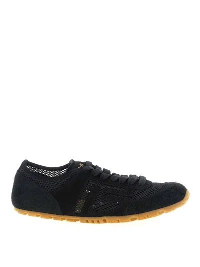Balmain Racer 45 Suede And Perforated Mesh Sneakers In Multi