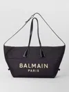 Balmain Raffia Medium Tote Structured Leather Handles