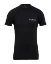 Balmain Raglan Short Sleeves T-shirt Man T-shirt Black Size Xl Polyamide, Elastane