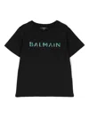 Balmain Raised-logo Cotton T-shirt In Black