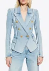 Balmain Raw-cut Denim Blazer