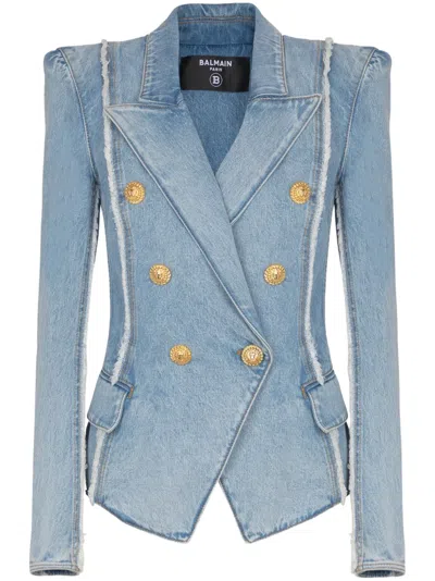 BALMAIN RAW EDGE DENIM JACKET