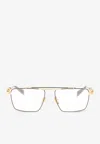 Balmain Rectangular Optical Glasses In Gold
