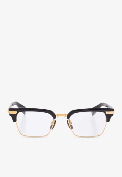 Balmain Rectangular Optical Glasses In Gold