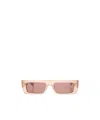 Balmain Rectangular Sunglasses In Nude