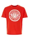 Balmain Coin Cotton T-shirt In Red