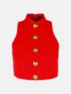 Balmain Red Virgin Wool Top