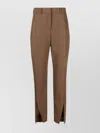 Balmain Women Wool Pants In Brown