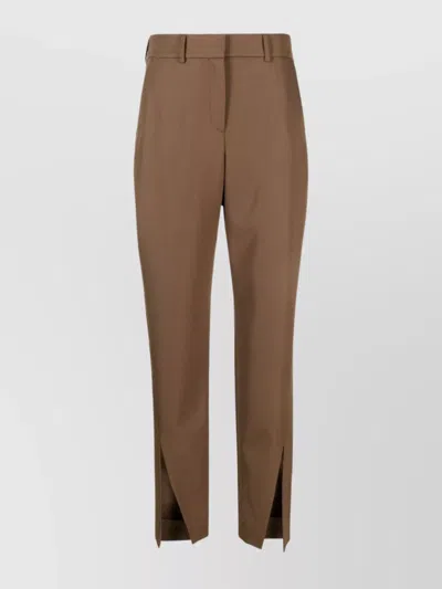 Balmain Wool Trousers In Brown