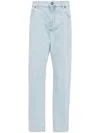 Balmain Mid-rise Straight Jeans In Bleujeancl