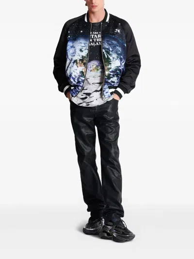 Balmain Regular Denim Pants Shiny Black