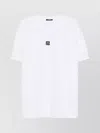 Balmain Regular Fit Crewneck T-shirt With Straight Hem In White