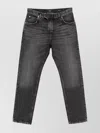 Balmain Black Regular-fit Denim Jeans In Gray