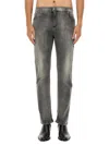 Balmain Grey Denim Regular-fit Jeans In Grey