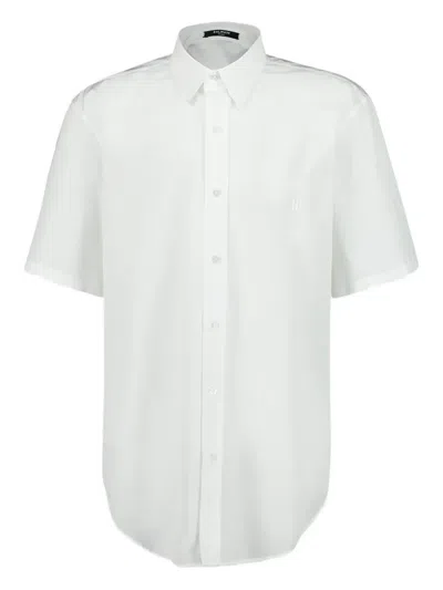 Balmain Regular-fit Poplin Shirt In White