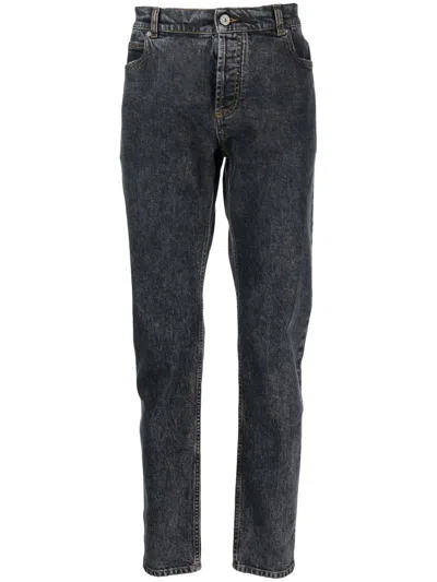 Balmain Regular-leg Jeans In Grey