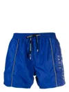 Balmain Relaxed Fit Blue Boxers With Contrasting Branding In Blue