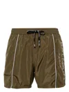 Balmain Relaxed Fit Boxers With Drawstring In Brown