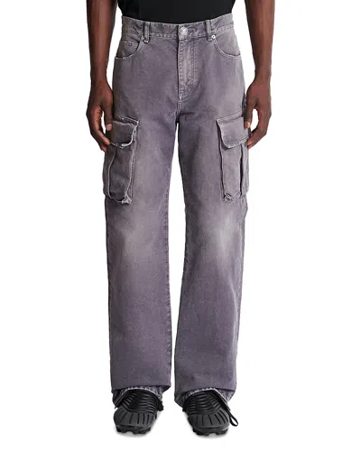 Balmain Relaxed Fit Cargo Pants In Purple