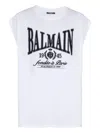 Balmain Relaxed Printed Tank Top In White