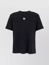 Balmain Black Crewneck T-shirt With Logo Print On The Front In Cotton Man In Black