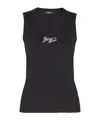 Balmain Logo-print Tank Top In Black