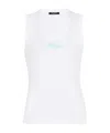 Balmain Logo-print Tank Top In White