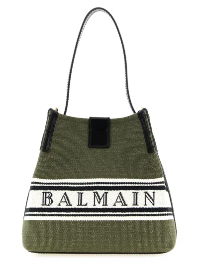 Balmain Release Bucket Bag In Green