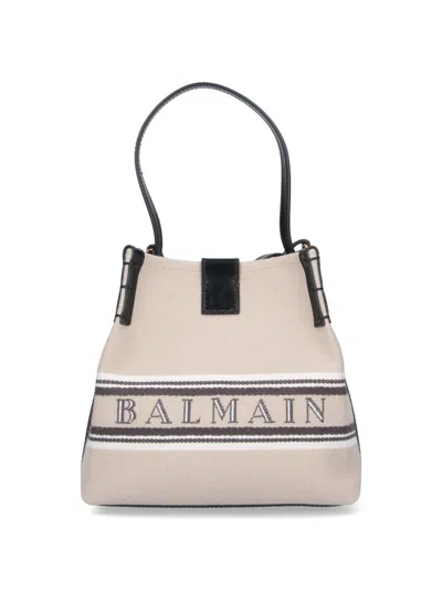 Balmain "release" Bucket Bag In White