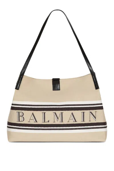 Balmain Release Canvas Shopper In Pattern