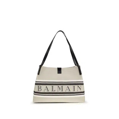Balmain Release Shoulder Bag In Beige