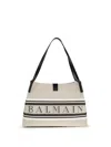 Balmain Release Shoulder Bag In Beige