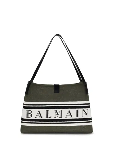 Balmain Release Shoulder Bag In Green