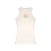 Balmain Beige Embroidered Logo Cotton Blend Top In White