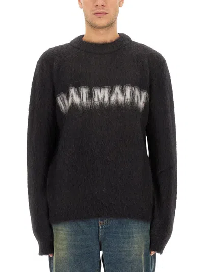 BALMAIN BALMAIN RETRO LOGO PULLOVER