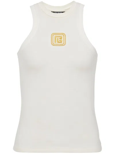 BALMAIN BALMAIN RETRO PB STRETCH TANK TOP CLOTHING