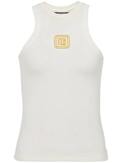 BALMAIN BALMAIN RETRO PB STRETCH TANK TOP