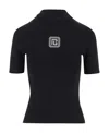 Balmain Retro Pb Embroidered Raglan Short-sleeve T-shirt In Black