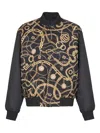 Balmain Silk Reversible Chain Bomber Jacket
