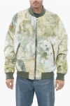 Balmain Reversible Bomber Jacket With Multicolored Sky Print