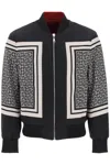 Balmain Monogram-print Reversible Bomber Jacket
