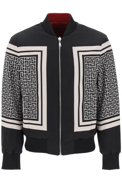 BALMAIN BALMAIN REVERSIBLE MONOGRAM SCARF BOMBER JA