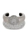 Balmain Rhinestone-embellished Bangles Set In Metallic