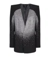 Balmain Rhinestone-embellished Blazer In Silver